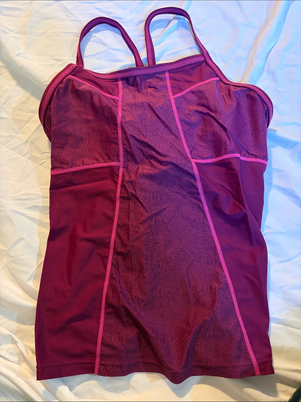 Women’s Magenta/Purple Supportive Tankini Top